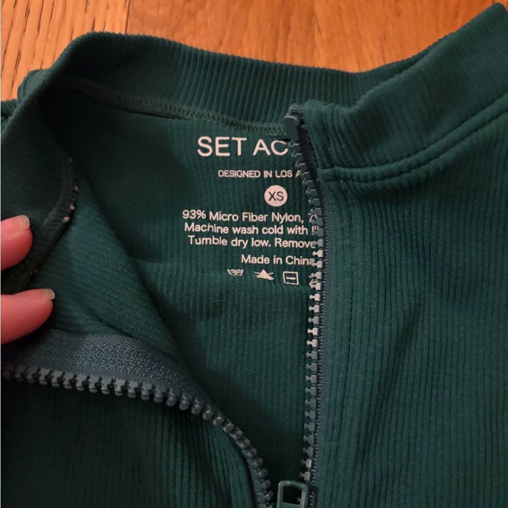 Set Active Deep Green Microfiber Jacket - image 5
